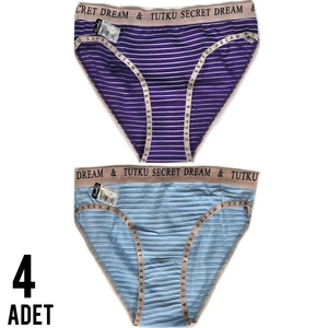 Kadın Diana Bikini Külot 4'lü Çok Renkli Paket