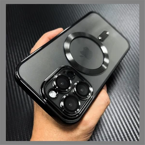 Dexmoni Phone 14 Pro Max Kılıf Magsafe Şarj Özellikli Kamera ve Lens Korumalı Esnek Silikon Dempre Case