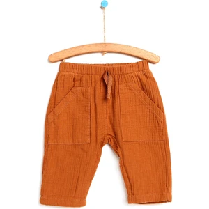 HelloBaby Basic Erkek Bebek Ön Cepli Dokuma Pantolon Erkek Bebek