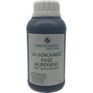 Turk Mürekkep Uv Görünmez Kaşe Mürekkebi 250 Ml.  (Mor Işıkta Görünür)
