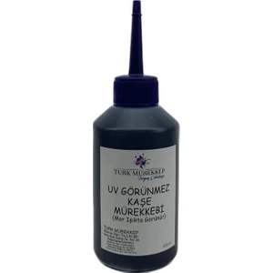 Turk Mürekkep Uv Görünmez Kaşe Mürekkebi 100 Ml.  (Mor Işıkta Görünür)