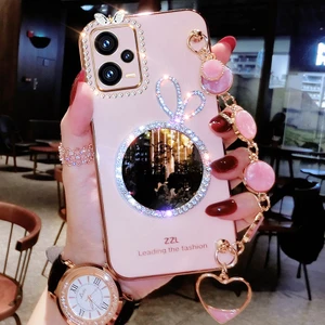 For Poco X5 Pro 5g Makyaj Aynası Dıy Bileklik Cep Telefonu Kılıfları (Yurt Dışından)