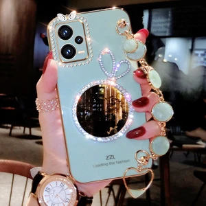 For Poco X5 Pro 5g Makyaj Aynası Dıy Bileklik Cep Telefonu Kılıfları (Yurt Dışından)