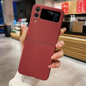 For Samsung Galaxy Z Flip3 Mat Hissi Cep Telefonu Kılıfları (Yurt Dışından)