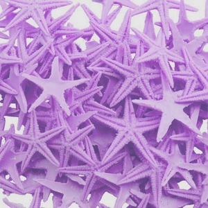 Eminönü Toptancı Polyester Deniz Yıldızı Minik Boy  0.5 Cm- 1.5 cm (100 Adet)  Mor