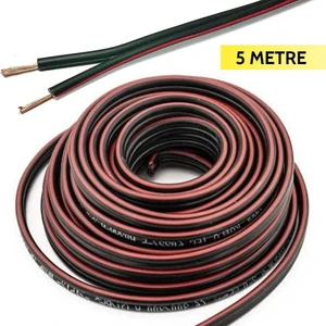 Cable Cable 2x0,75 Hoparlör Veya Güç Kablosu Cca Kordon (Siyah)