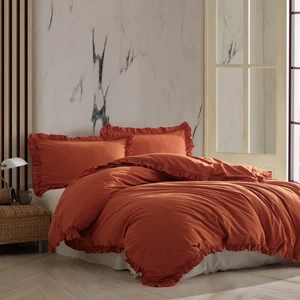 Macas Home Hermes %100 Pamuklu Fırfırlı Çift Kişilik Nevresim Takımı 200*220 Hrmsckt