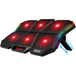 Cool Cold Rgb Led'li Oyuncu Gaming Laptop Notebook Soğutucu - 6 Fanlı 7 Kademeli - Fan Hız Kontrollü