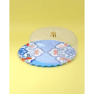 Persian Altın Yaldızlı Cam Kek Fanusu