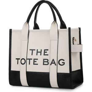 Çift Renkli Mektup Çantası Bir Omuz Crossbody Taşınabilir Moda Tote Çanta (Yurt Dışından)