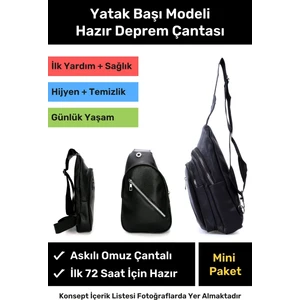 Yatak Başı Mini Paket Hazır Deprem Çantası Ilk Yardım Seti Çanta Afad Akut Çanta Acil Durum Yaşam Kiti El Çantası