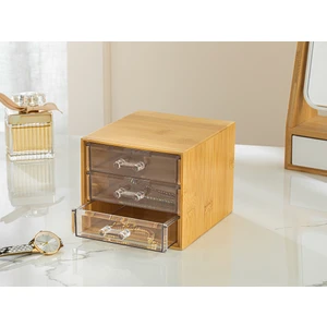English Home Katelyn Bambu 3 Katlı Organizer 12 x 13,5 x 11CM Naturel