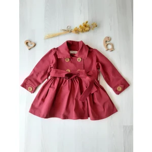 Nursu Baby Gül Kurusu Kız Bebek Trençkot