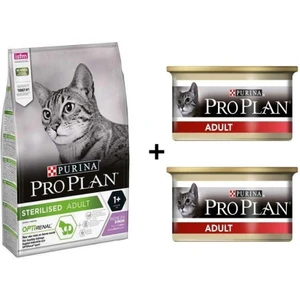 Pro Plan Hindili Kısırlaştırılmış Kedi Maması 3 kg + 2 Adet Pro Plan Tavuklu Konserve 85 gr