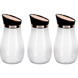 Alpha Büyük Boy Kavanoz Seti 3'lü Rose Gold