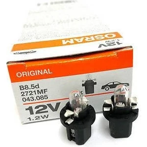 10 Adet Osram 12V T5 1.2W Dipsiz Gösterge Ampulü Duylu 2721MF
