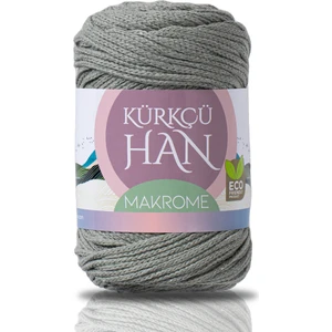 Kürkçü Han Premium Makrome Ipi 3mm 200gr 120m, %85 Rejenere Pamuk Örgü Ipi - Zeytin Yaprağı