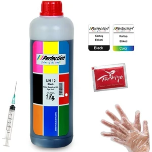 Epson L365 L382 L386 Yazıcı Uyumlu Mürekkep Dolum Seti 1 kg Siyah