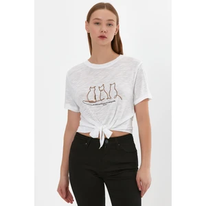 Alexander Gardi Baskılı Bağcıklı T-Shirt (B22-24300)