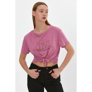Alexander Gardi Baskılı Bağcıklı T-Shirt (B22-24300)
