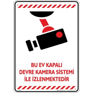 İsg Tabelam Bu Ev Kapalı Devre Kamera Sistemi Ile Izlenmektedir. V6/25x35cm/dekota