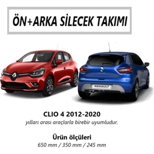 Renault Clio 4 Ön+Arka Muz Silecek Takımı (2012-2019)
