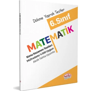 Editör Yayınları 6. Sınıf Matematik Konu Kazanım Testleri