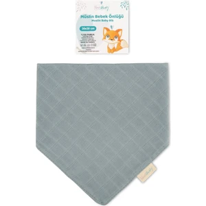 Müslin Bebek Fular Önlük – Petrol – Mama Önlüğü Salya Bezi Ağız Mendili Bandana 30X30CM