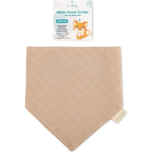 Müslin Bebek Fular Önlük – Latte – Mama Önlüğü Salya Bezi Ağız Mendili Bandana 30X30CM