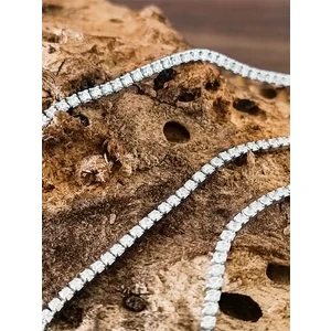 Satürn Silver 925 Ayar Gümüş Suyolu Bileklik Zirkon Taşlı Su Yolu Bileklik Kadın Bileklik Gümüş Bileklik