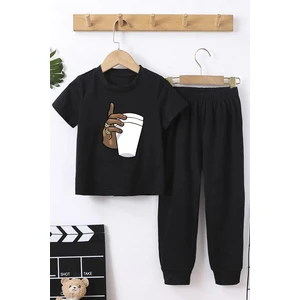 Çocuk Tupac Coffee Alt - Üst Eşofman Takımı