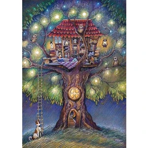 Pix Art Sanat Ormandaki Dostların Ağaç Evi Pixart Sanat Elmas Mozaik Tablo Diamond Türkiye 53*77