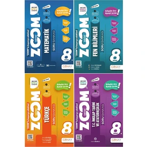 Günay Yayınları 8. Sınıf LGS  Yeni Zoom 4'lü Soru Bankası Seti