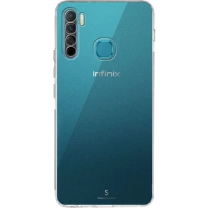 Infinix S5 ile Uyumlu Kapak Kamera Korumalı Tıpalı Şeffaf Silikon Kılıf