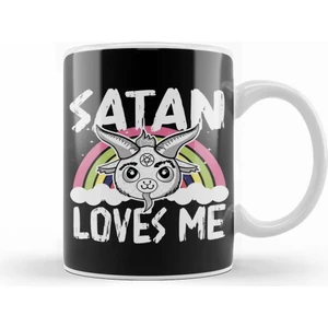Satan Loves Me Baphomet Kupa Bardak Porselen