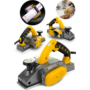 Alman Titan 4200 Watt Motor Korumalı Bakır Sargılı Metal Şanzuman Çift Bıçaklı Planya Rende Makinesi