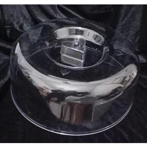 Abnturk Pasta Kek Tabağı İçin Şeffaf Fanus Kapak Kırılmaya Dayanıklı Plastik 26 cm