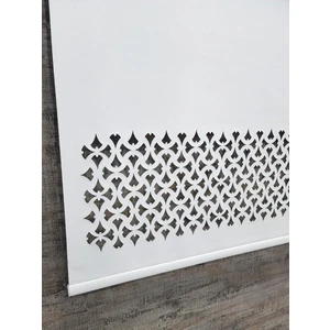 Bbb Stor Perde Desenli Lazer Kesim Kalın Kumaşlı Beyaz Ml100