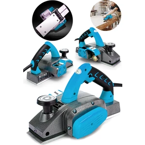 Alman Titan 4200 Watt Motor Korumalı Bakır Sargılı Metal Şanzuman Çift Bıçaklı Planya Rende Makinesi