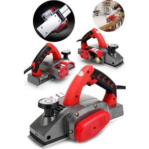 Alman Titan 4200 Watt Motor Korumalı Bakır Sargılı Metal Şanzuman Çift Bıçaklı Planya Rende Makinesi
