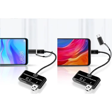 Alfais 5256 Type-C Micro USB 3in1 Sd Micrsd Kart Okuyucu Otg Fiyatı