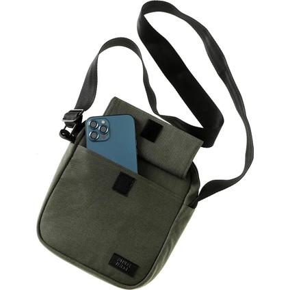 Haki 4 Bölmeli Fermuar Kapamalı Canvas Kumaş Unisex Omuz Çantası fırsatları