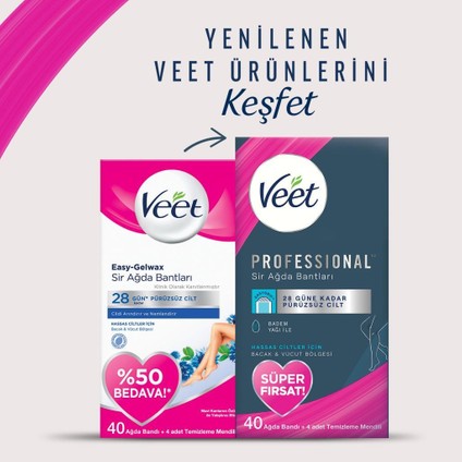 Sir Ağda Bandı Bacak & Vücut Bölgesi Hassas Ciltler 40'lı