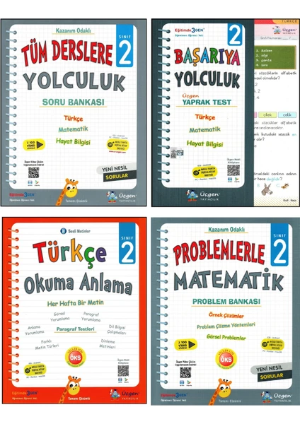 Üçgen Yayıncılık 2. Sınıf Tam Set 4 Kitap