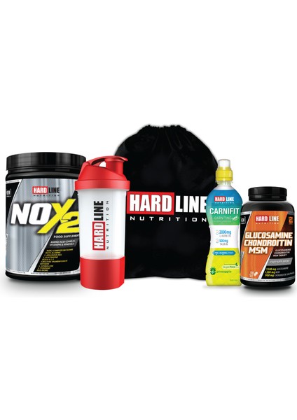 Hardline Nox 2 1090 gr + Carnifit 500 ml 24 Adet + Glucosamine Msm Kombinasyonu