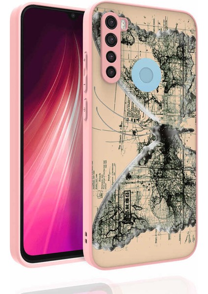 Xiaomi Redmi Note 8 Kılıf Desenli Kamera Korumalı Parlak Nora Kapak