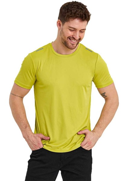 Kısa Kol Erkek Spor T-Shirt Omuzda Reflektör Baskı indirimleri