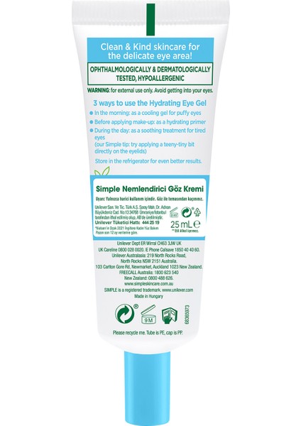 Water Boost Nemlendirici Göz Kremi Vegan 25 ml