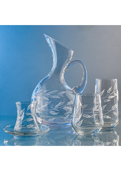 Kazaan 49 Parça Kesme Bardak Çeyiz Seti Ördek Karaflı Sürgün Desenli fiyatları