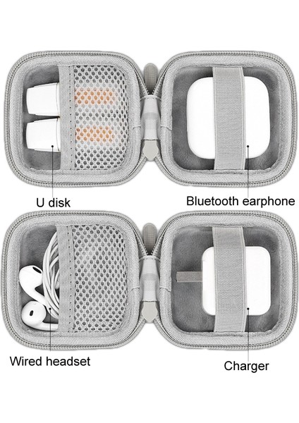 Kulaklık Kablo Çantası, Özellikler: Dikdörtgen Gri (Yurt Dışından)